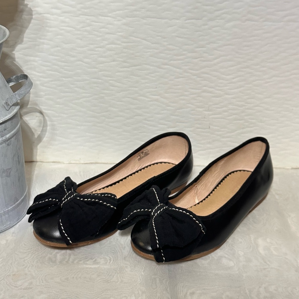 Zara kids black flat shoe